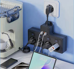 Multiprise Parafoudre Extensible avec USB en Gros Prise Électrique <span class=keywords><strong>EU</strong></span> avec Rallonge - Product Image 2