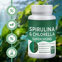 Vitahealthy OEM/ODM Capsules végétaliennes de spiruline et de chlorelle Ingrédients entièrement naturels à base de plantes pour adultes Santé immunitaire Détoxification corporelle