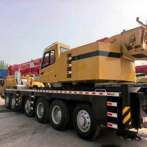 Hydraulic Arm Truck Shanghai Mobile Mounted Chinese top brand <b>Crane</b> 25/50/70/100 Ton Knuckle Boom Benz Volvo Engine Yellow Red - Product Image 1