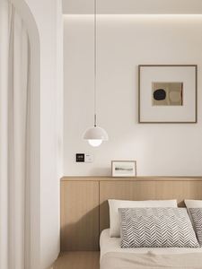 Cama nórdica de madera maciza minimalista moderna, cama doble para dormitorio - Product Image 3