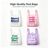Sacs en plastique transparents HDPE de grande taille, sacs à emporter, vente en gros, sacs d'épicerie, usage industriel pour les entreprises alimentaires