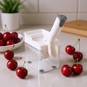 Descorazonador de cerezas Leifheit Cherrymat 3.0, removedor manual de semillas para cerezas frescas - Product Image 3