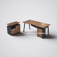 Nouveau design de PDG de luxe Bureau de direction moderne en bois mélaminé pour le mobilier de bureau Bureau de travail