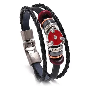 Bracelet en cuir tissé Anime Narutos Akatsuki pour hommes et femmes pour Fans cadeau Cosplay, offre spéciale