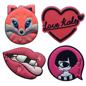 Professional Manufacturer Custom Printing Design Embossed Strong Adhesive Diy Decoration <b>3D</b> Cartoon Pu Leather <b>Sticker</b> for Bag - Product Image 1