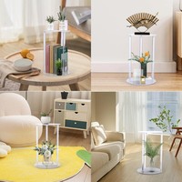 Support de présentation de fleurs en acrylique à 3 pieds, support de fleurs transparent, décorations de mariage, centre de table, porte-fleurs de haute qualité