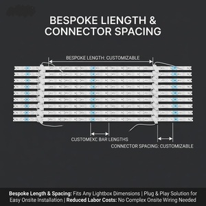 High Lumen Backlit <b>LED</b> <b>Bar</b> 24V SMD 2835 <b>LED</b> Strip with Lens 12W Hard <b>LED</b> <b>Bar</b> for Signage Billboard Advertising - Product Image 2