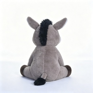 Peluche âne gris personnalisée, animal en peluche âne, jouet en peluche âne, peluche âne assis - Product Image 4