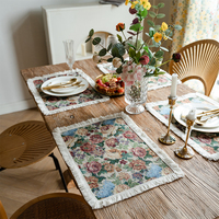 Napperons tissés lavables pour cuisine et salle à manger, résistants aux taches et à la chaleur, pour la décoration de table à la maison et les fêtes en intérieur