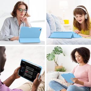 ขายส่งเคส iPad รุ่นที่ 10 ขนาด 10.9 นิ้ว ปี <span class=keywords><strong>2022</strong></span> พร้อมช่องใส่ดินสอ ที่วางแบบพับได้ 3 ตอน ฝาหลัง TPU - Product Image 5