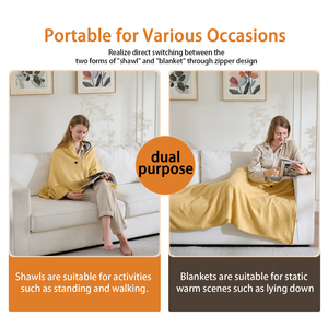 Chal Calefactable USB con 3 Niveles de Calor, Envoltura Eléctrica Portátil para Cuello y Hombros, Forro Polar Suave, Protección contra Sobrecalentamiento - Product Image 5