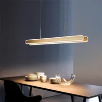 알루미늄 관 펀던트 샹들리에 선형 솔질된 금 펀던트 빛 luce diningroom 머리맡 led 펀던트 램프