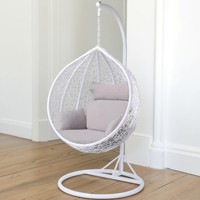 Fauteuil suspendu en rotin pour extérieur avec support, idéal pour salon, patio, balcon et jardin – Vente en gros sur mesure