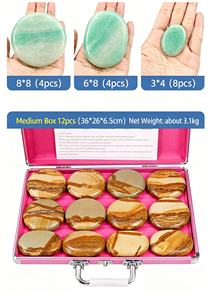 Ensemble de pierres de massage rondes chaudes pour spa à domicile, beauté et soulagement de la pression des bras - Product Image 5