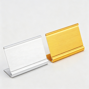 Porte-étiquette en alliage d'aluminium |   <span class=keywords><strong>Liste</strong></span> de prix et présentoir |   Accessoires de présentation pour cartes de prix de marchandises sur étagère - Product Image 3