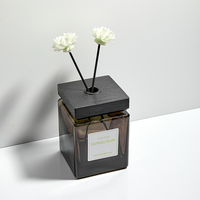 Bouteille diffuseur d'arômes carrée vide en verre gris pour huiles essentielles, 100ml, 150ml, 200ml, 250ml, 500ml, vente en gros