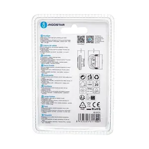 Torcia frontale ricaricabile con sensore, luce LED, design ergonomico, resistente all'acqua; ideale per escursionismo, campeggio e - Product Image 3