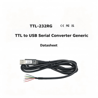 Câble convertisseur série USB vers TTL UART TTL-232RG-VSW3V3-WE, puce FT232RQ d'origine, niveau logique 3,3 V, câble de téléchargement et de débogage USB 2.0
