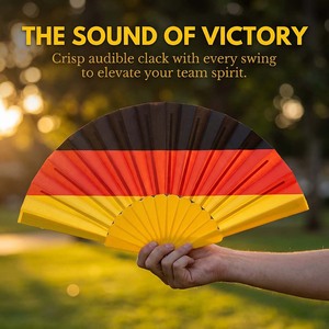 Abanico de Mano Plegable de Plástico con Impresión Personalizada, Abanico Plegable Tipo Clack, Abanico de Mano para Animar en Eventos Deportivos - Product Image 3