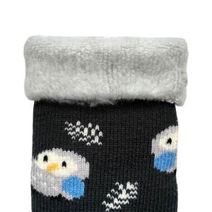 Gire el brazalete de los hombres sherpa forrado <span class=keywords><strong>zapatillas</strong></span> calcetines con conceptos básicos de pollo - Product Image 3