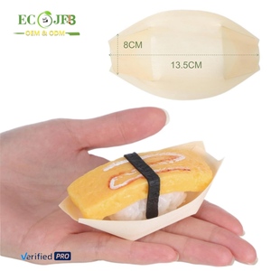 Plateau de bateau jetable <span class=keywords><strong>en</strong></span> placage de <span class=keywords><strong>bois</strong></span> naturel personnalisé pour les sushis, les amuse-gueules, les apéritifs, les aliments <span class=keywords><strong>à</strong></span> emporter, vaisselle de restauration écologique et compostable - Product Image 1