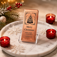 Offre Spéciale Noël : Barre de Cuivre 1kg, Pureté 99,9%, Gravée au Laser, Angle Droit, Idéale pour Cadeau ou Article de Collection