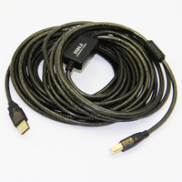 Câble d'imprimante USB 2.0 plaqué or Bochara, Type A mâle vers Type B, avec puce IC intégrée, double blindage (feuille métallique + tressé), 10m 20m 30m