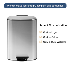 Custom Metal Trash Can Foot Pedal 6L 12L <strong>30L</strong> Stainless Steel <strong>Kitchen</strong> Garbage Trash <strong>Bin</strong> with Soft Close Lid Home Office <strong>Kitchen</strong> - Product Image 6