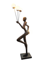 Lampadaire Sculpture Moderne Figure Abstraite Lampe LED Artistique Humanoïde de Luxe en Résine de Fibre de Verre pour Décoration d'Hôtel, de Salon et de Maison