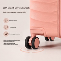 Nouvel ensemble de bagages de voyage à roulettes en similicuir PP grande capacité, quatre pièces, design élégant, pour les loisirs et les voyages transfrontaliers