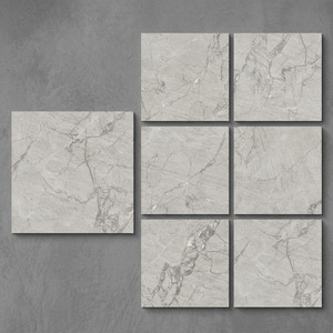 Azulejos de Porcelana Esmaltada de Alto Brillo Lapis Brown 800x800mm, Efecto Mármol Marrón para Pisos - Product Image 5