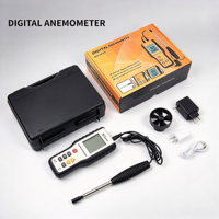 HT-9829 Anemometer Digital Industri Portabel Presisi Tinggi dengan Kawat Panas untuk Pengukuran Kecepatan Udara dan Suhu pada Pengujian Saluran HVAC