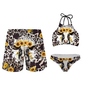 Trajes de Baño de Lujo Personalizados de 3 Piezas para Mujer, Conjuntos de Pareja con Estampado Animal, Bikinis para Playa y Fitness - Product Image 3