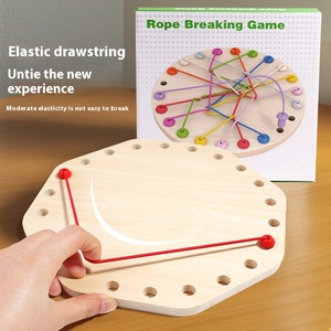 Wooden Board Game Logical Thinking Concentration Exercise Untie Rope Big Battle Interactive Parent-Child Challenge For Unisex - Product Image 4