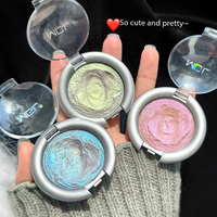 Palette de fards à paupières métalliques satinés cinq couleurs « Chroma Glow » ultra-brillante texture pudding scintillante, marque distributeur, best-seller