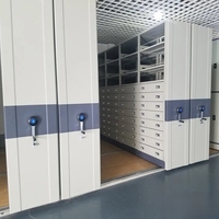Meuble de classement mobile compacteur en acier moderne pour banques, hôpitaux, administrations, bibliothèques, écoles et entrepôts