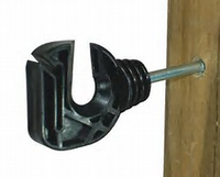 Zelftappende schroef-in ringisolator voor 0,8 inch tape, 0,16 inch draad, elektrische afrasteringspaal isolator voor paarden en vee