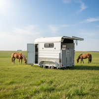 Remorque de transport de chevaux Hyroad 2-Horse Slant Load, homologuée pour la route, service personnalisé disponible