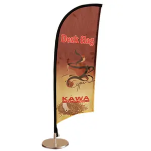 Desktop Small Desk Flag With Custom Logo For Advertising