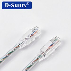 Cable de Red Ethernet CAT5E SFTP Transparente Blanco, RJ45 26AWG, Blindado, Cobre Puro, 8 Núcleos, Revestimiento de PVC, 0.5M-50M - Product Image 1