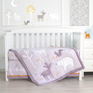 Cartoon Animal Bear Deer <strong>Grey</strong> Nursing Comforter Newborn Boy Cot <strong>Set</strong> Girl Baby <strong>Crib</strong> <strong>Bedding</strong> <strong>Set</strong> 100% Cotton - Product Image 2