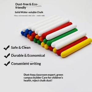 <span class=keywords><strong>Craie</strong></span> solide soluble dans l'eau, sans poussière, effaçable à l'eau, non toxique, pour l'enseignement et le bureau, lot de 20 craies solides pour l'école - Product Image 2