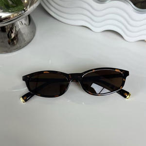 Gafas de sol Qianai para mujer, montura ovalada TR, protección UV400, tipo 3 lentes, lente de acetato, color gris, K2-20438 - Product Image 5