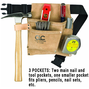 179354 thợ mộc của móng tay và công cụ Túi đảo ngược Top Grain 10 túi hàng ngày sử dụng công suất lớn đa năng bền công cụ Túi - Product Image 5