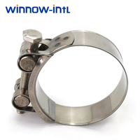 Collier de serrage robuste en acier inoxydable, type bande solide, pour raccordement de tuyaux industriels, durable, facile à installer