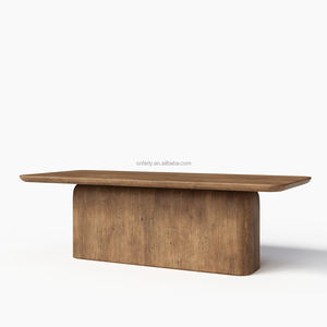 FERLY Nouvel arrivage Meubles de luxe Tables de salle à manger Ensemble de <span class=keywords><strong>table</strong></span> à manger rectangulaire <span class=keywords><strong>Table</strong></span> en bois massif en chêne - Product Image 4