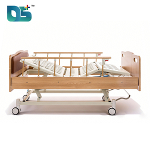 Lussuoso Letto Ospedaliero Manuale Pieghevole con Pannello in Legno e 3 Manovelle a Vite per Disabili e Uso Domestico - Product Image 2