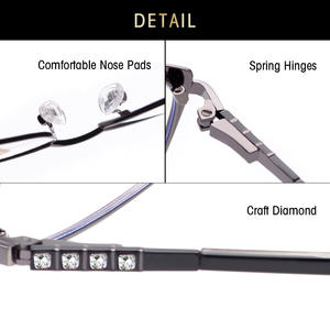 D555 แว่นตาป้องกันแสงสีฟ้าทรงแคทอายผู้หญิงกรอบโลหะเต็มรูปแบบ 5110 ป้องกันใบหน้ารูปวงรี - Product Image 5