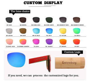 Gafas tre personalizadas biểu tượng tùy chỉnh phân cực kính mặt trời unisex men Retro gương chất lượng hàng đầu bằng gỗ Kính mát tre - Product Image 6