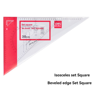 Juego de regla <span class=keywords><strong>triangular</strong></span> de plástico Deli 6440 que incluye 1 pieza de regla <span class=keywords><strong>triangular</strong></span> de 45 grados 1 pieza de regla <span class=keywords><strong>triangular</strong></span> de 30 grados 72 juego por juego de cartón - Product Image 2